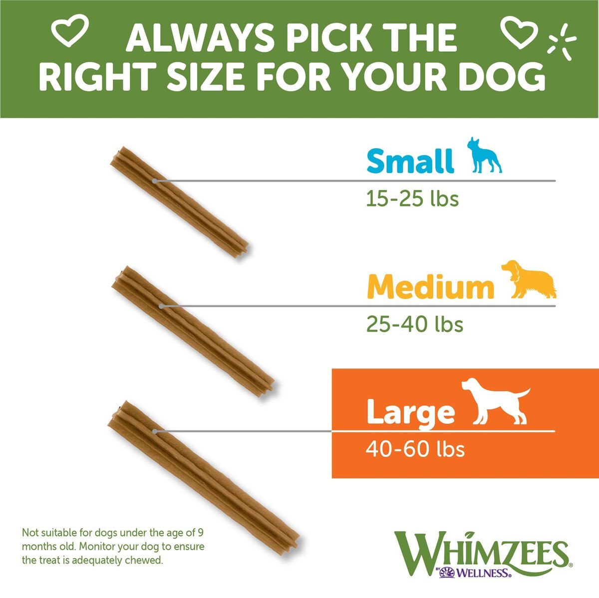 WHIMZEES Natural Dental Chews Large Breed Value Box Dog Treats， 24 count