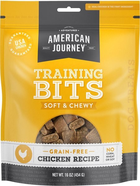 American Journey Chicken Recipe Grain-Free Soft and Chewy Training Bits Dog Treats