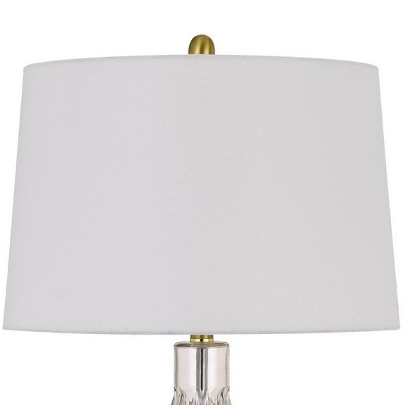 Benjara BM272318 29 Inch Glass Table Lamp with Dim...