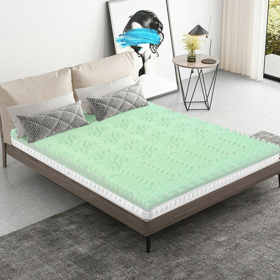 Costway 38954126 3 Inch Comfortable Mattress Toppe...