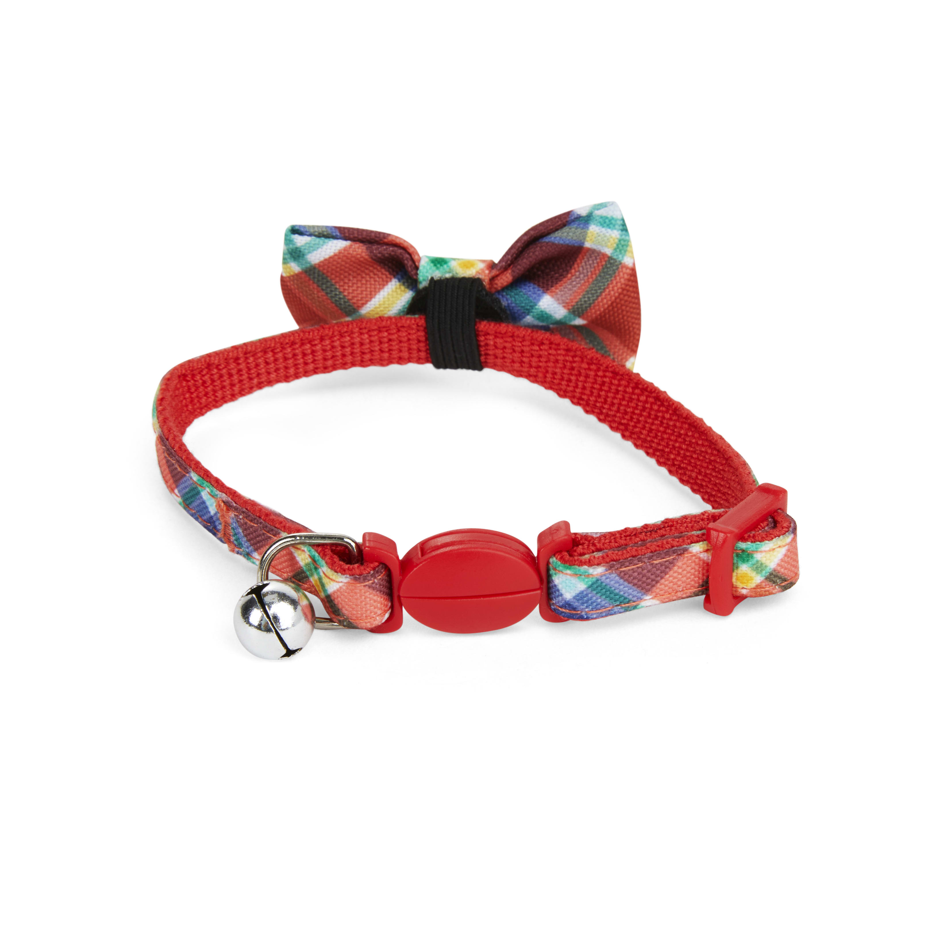 YOULY Red Plaid Bow Tie Kitten Collar