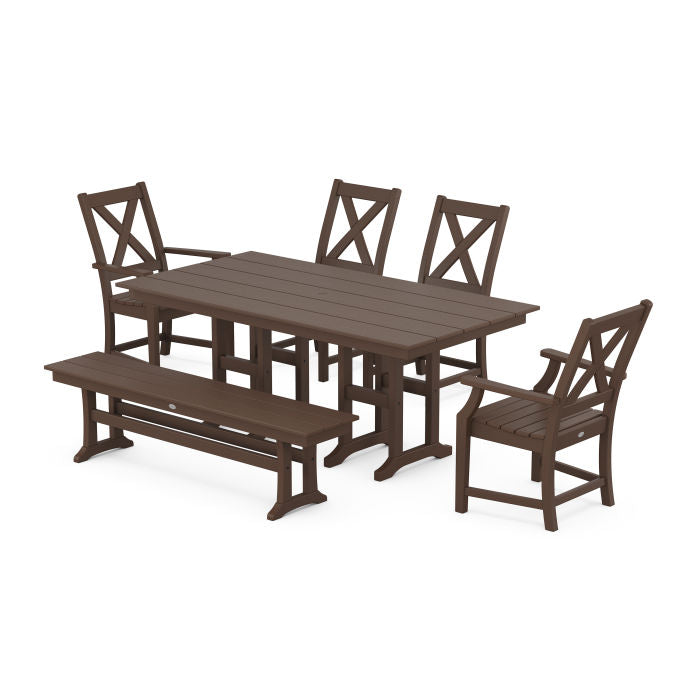 Polywood Braxton 6-Piece Farmhouse Dining Set PWS1169-1