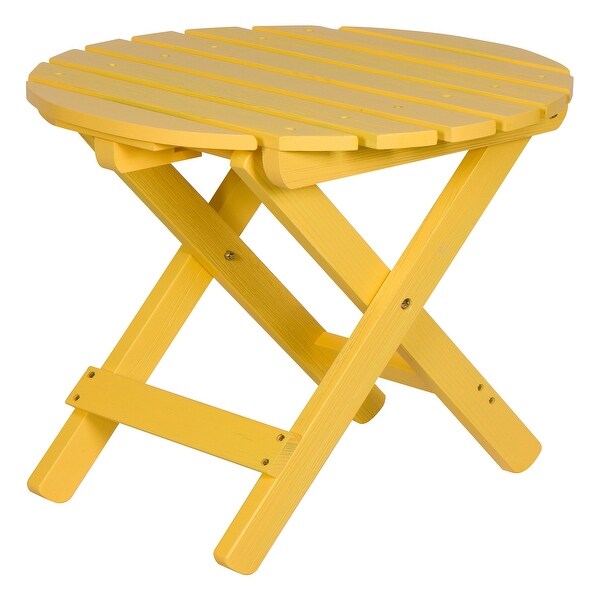 Porch and Den All Weathered Round Adjustable Folding Table