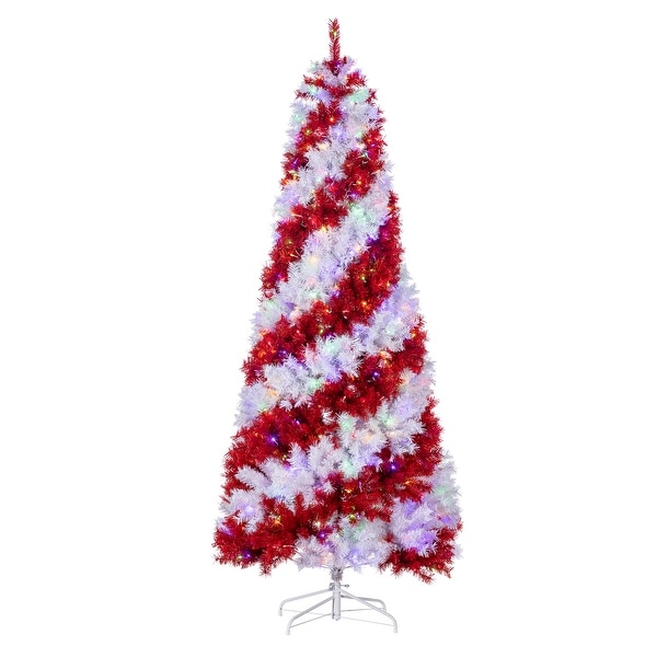 7.5 Foot Candy Cane Swirl Pine Tree