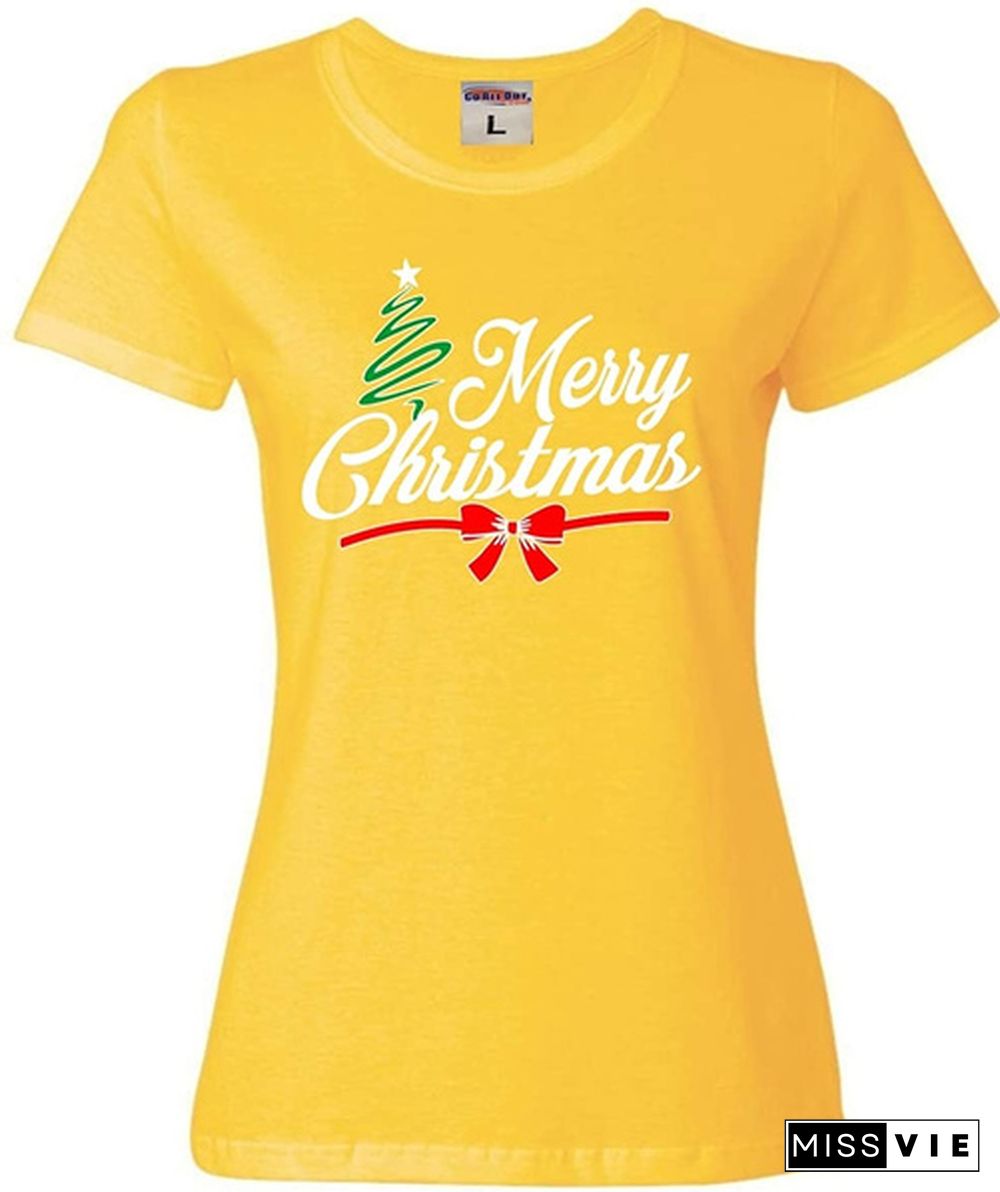 Go All Out Womens Merry Christmas Fashion T-Shirt