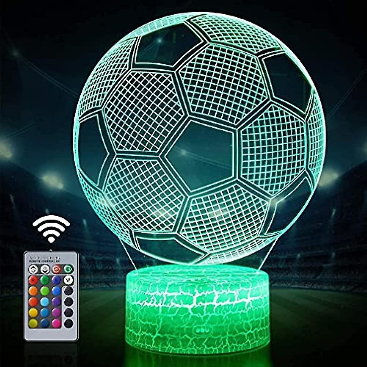 Football 3d Illusion Lamp  Football Gifts For Boys Girls  3d Night Light With 16 Colors Change Remote Control  Decorative Desk Lamp  Creative Birthday