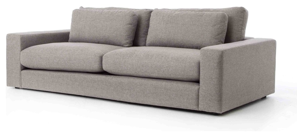 Contemporary Gray Fabric Upholstered Sofa 98 quot  Contemporary   Sofas   by Zin Home  Houzz