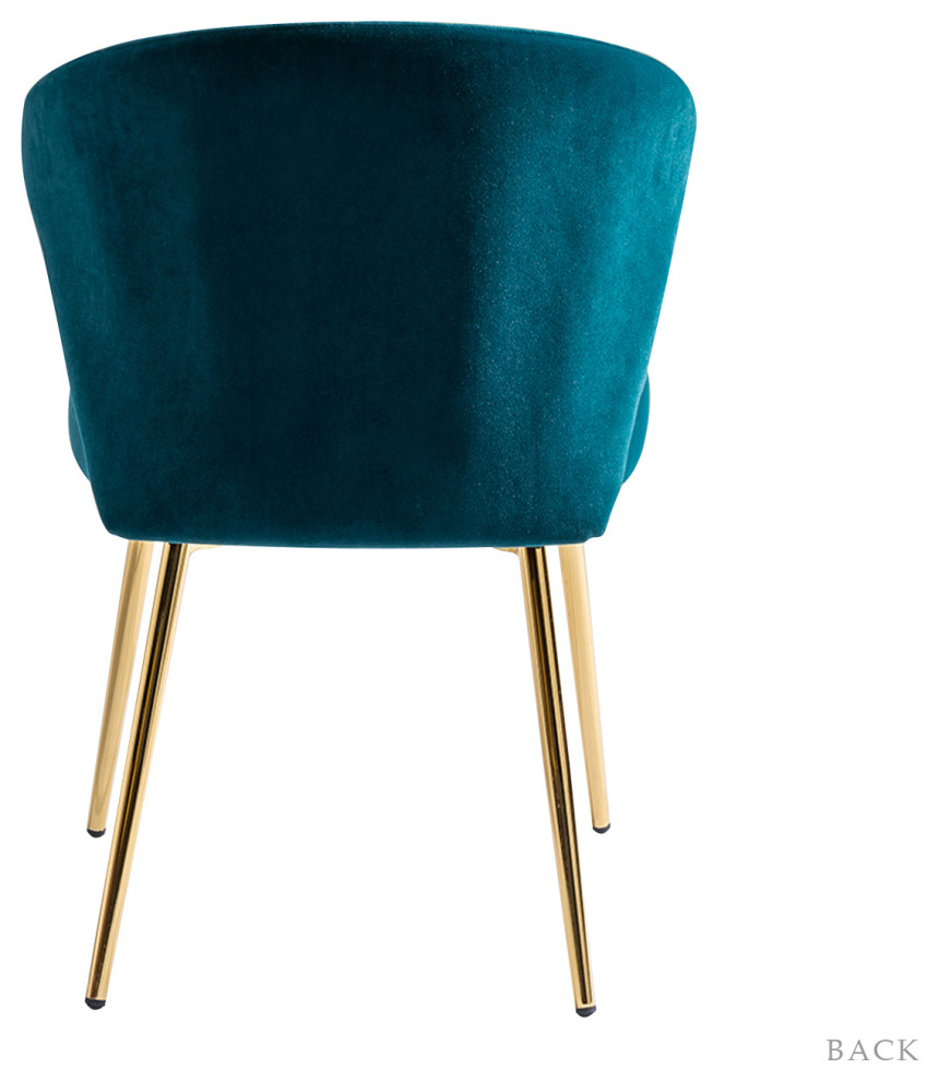 The Audrey Velvet Dining Chair  Set of 2   Midcentury   Dining Chairs   by Karat Home  Houzz