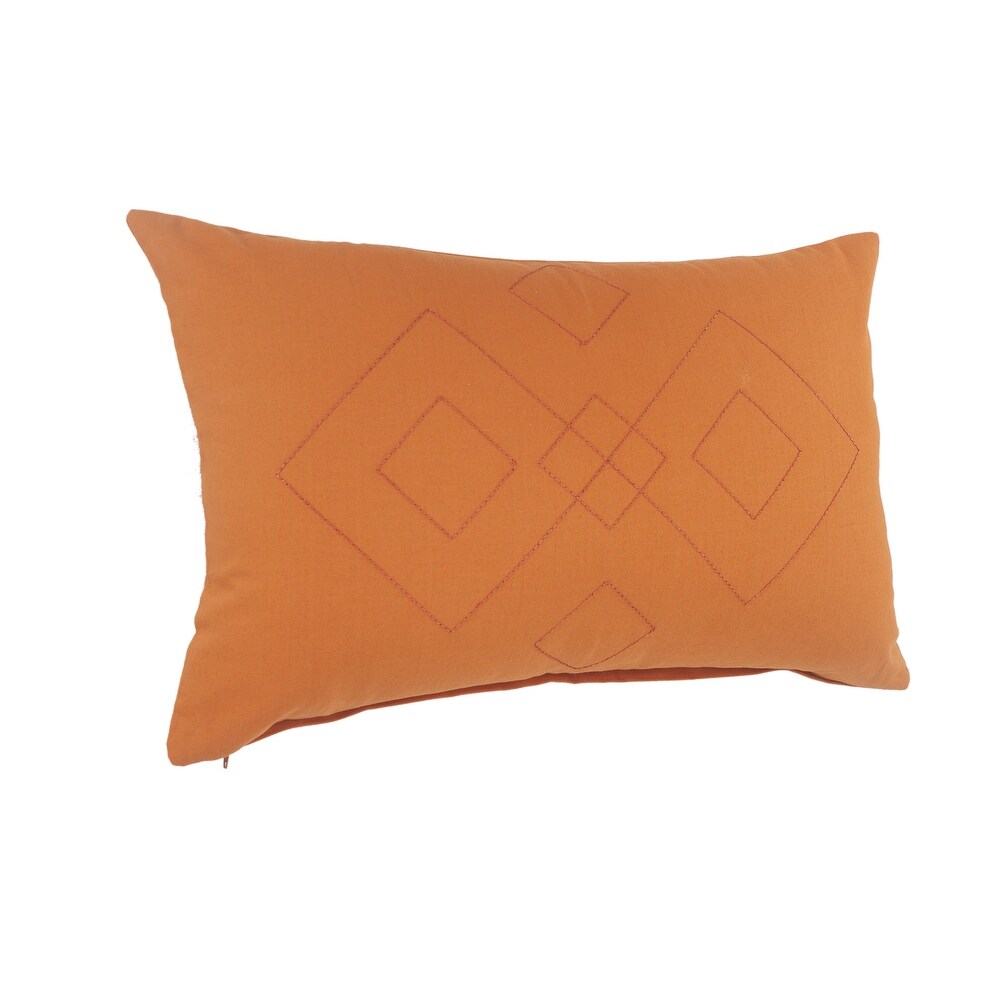 LR Home Minimal Embroidered Amber Throw Pillow