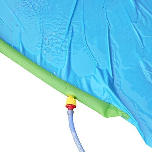 Intera Water Slip and Slide, 197" x 29" Giant Blow Up Slip and Slide, Water Slides Inflatables for Kids, Adults, Children, Grass, Backyard, Summer Pool and Outdoor - Single Slide (Blue)