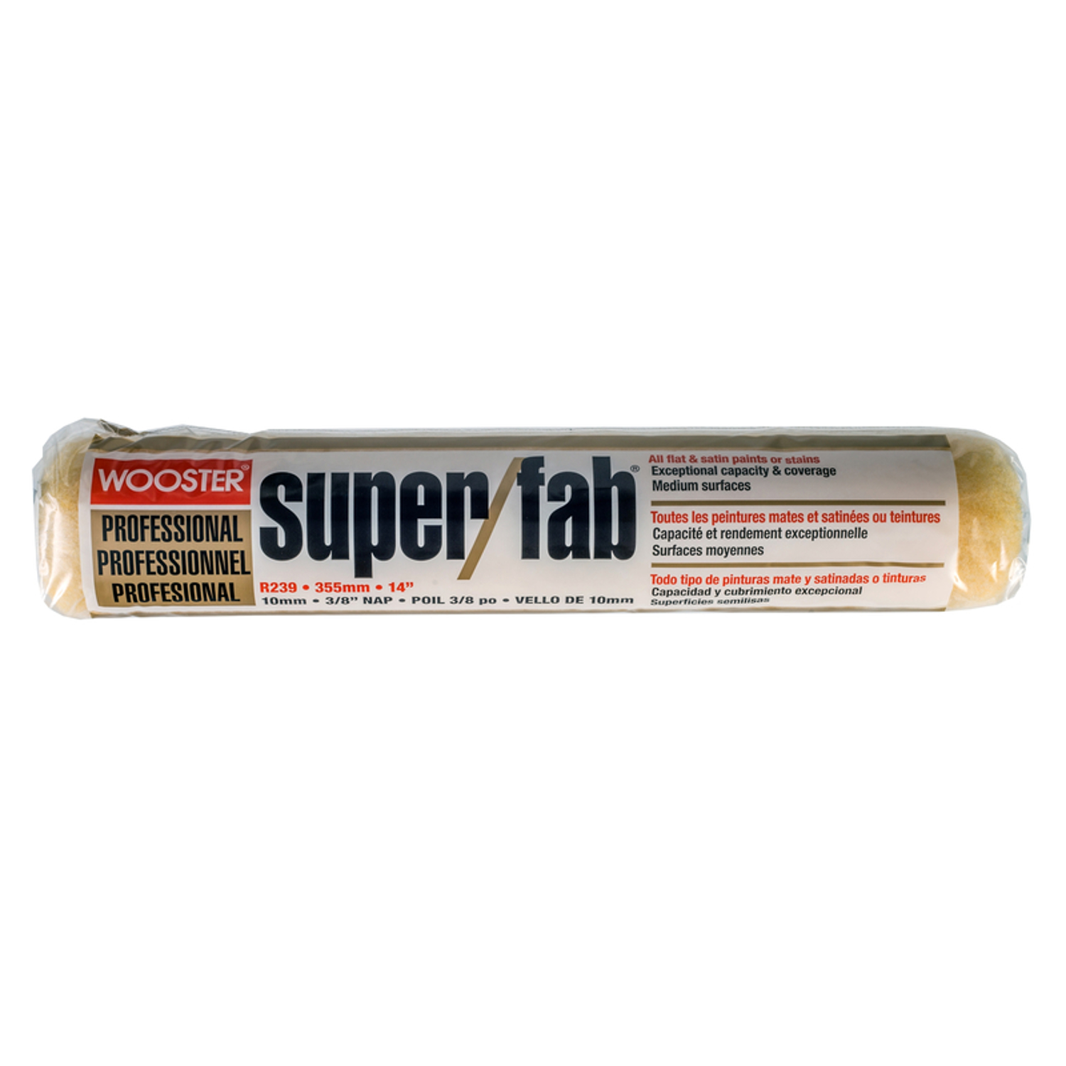 Wooster Super/Fab Fabric 14 in. W X 3/8 in. Regular Paint Roller Cover 1 pk