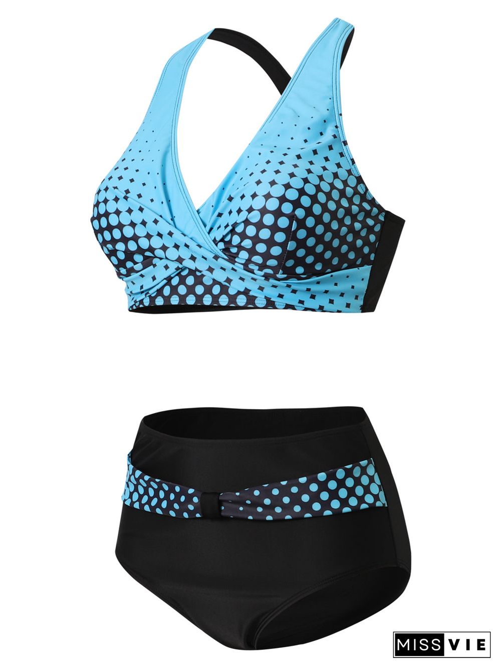 Criss Cross Polka Dot Bikini Set