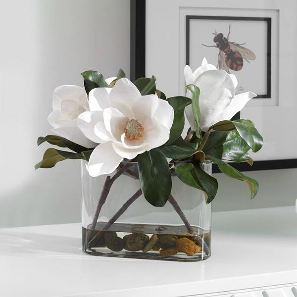 Magnolia Floral Tabletop Artificial Centerpiece