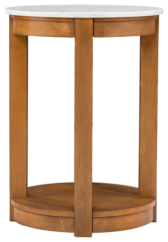 Sylvie Round End Table   Transitional   Side Tables And End Tables   by SEI  Houzz