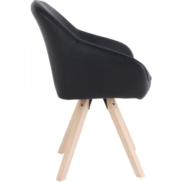 Lorell Natural Wood Legs Modern Guest Chair