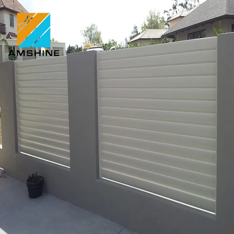 Factory Supply Modern Design Horizontal Louver Panel Powder Coating Dark Grey Aluminum Slat Fence