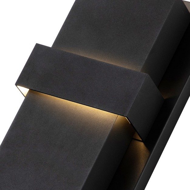 C Cattleya 3 light Matte Black Aluminum Led Outdoor Wall Lantern Sconce