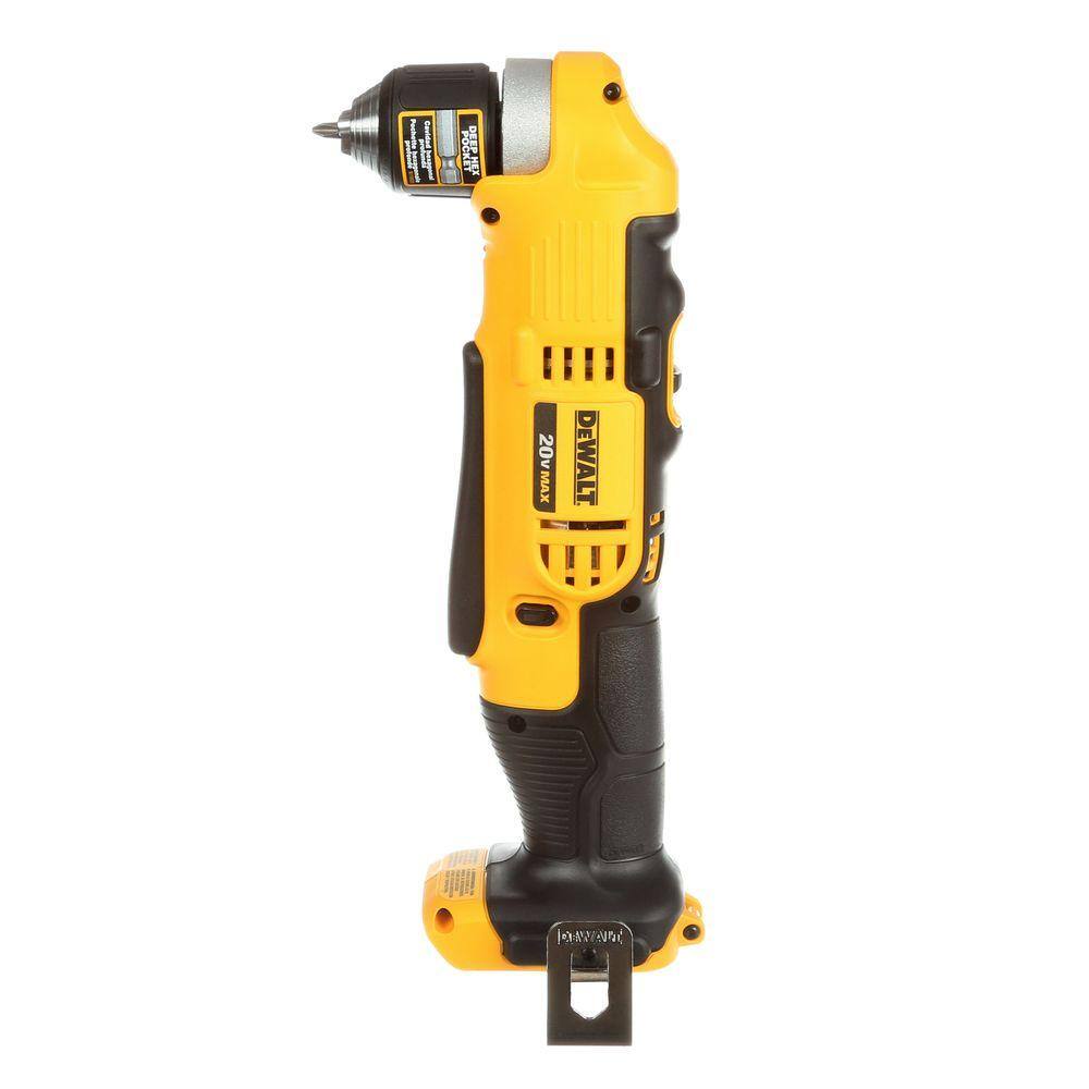 DW 20V MAX Cordless 38 in. Right Angle DrillDriver (Tool Only) DCD740B