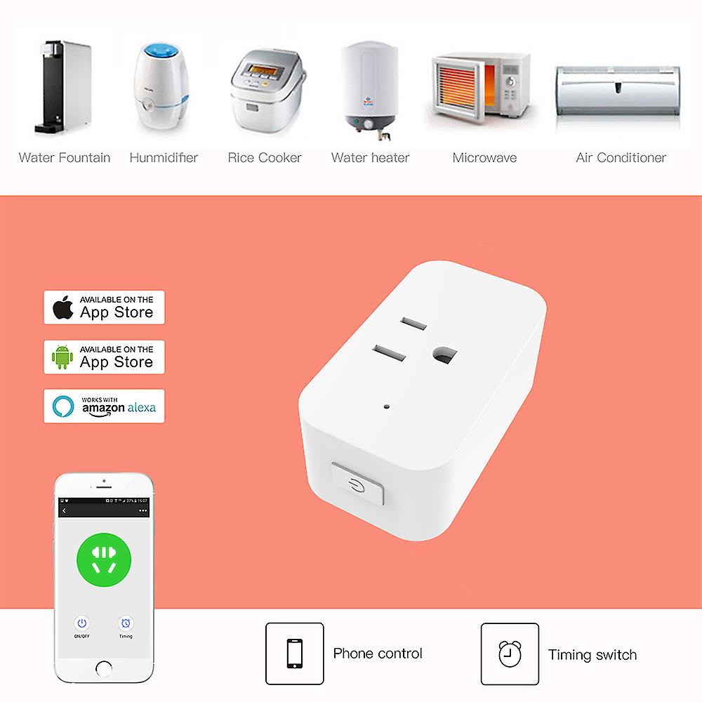 Wifi Smart Plug Outlet Wireless Power Socket Tuya Humidifier Remote Control Work With Alexa Google Home No Hub Required Us