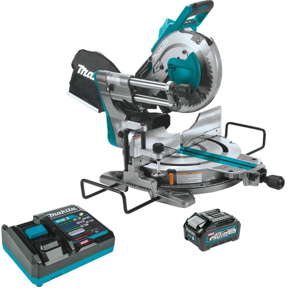 Makita 40V max XGT Dual Bevel Sliding Compound Miter Saw Kit 10 Brushless Cordless AWS Capable ;