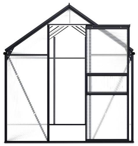 vidaXL Greenhouse Patio Grow House Outdoor Green House Anthracite Aluminum   Greenhouses   by vidaXL LLC  Houzz