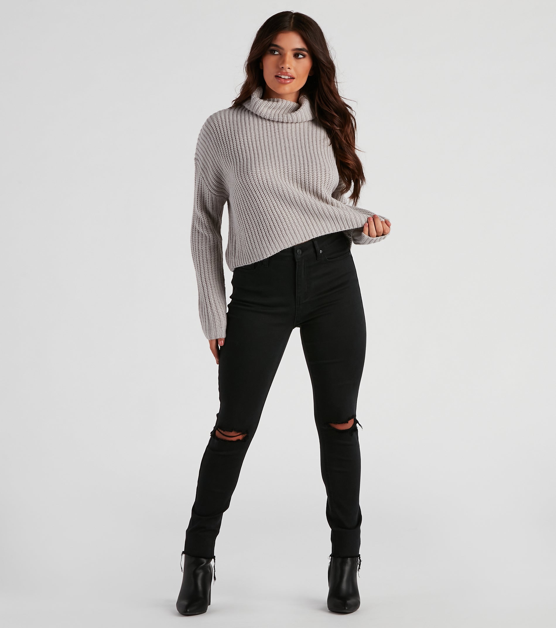 Autumn Air Turtleneck Knit Sweater