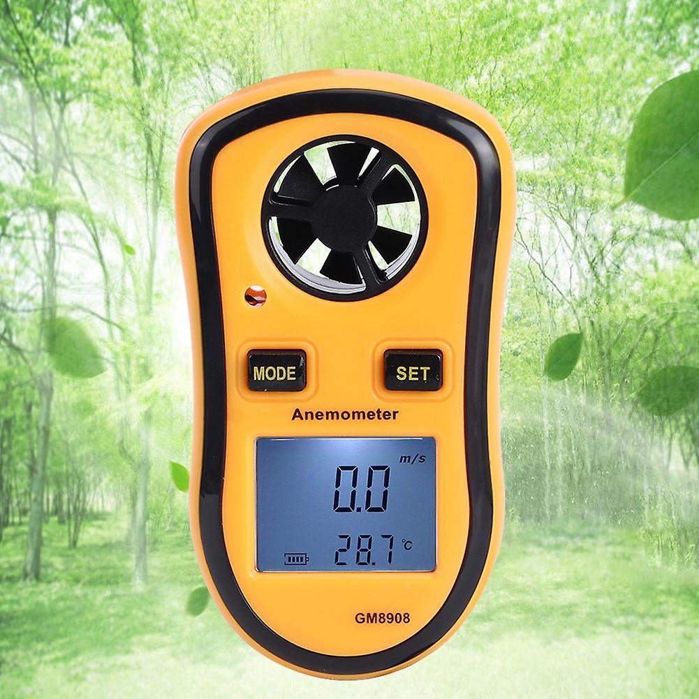 Portable Lcd Display Digital Anemometer Wind Speed Temperature Measurement Instrument