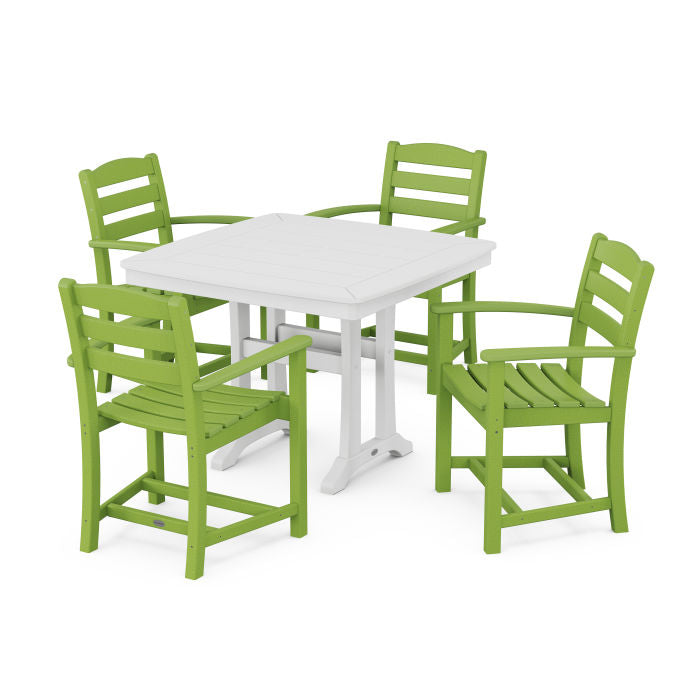 Polywood La Casa Café 5-Piece Dining Set with Trestle Legs PWS971-1