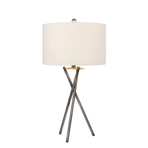 Modern 31-inch Rust Black Tripod Metal Table Lamp