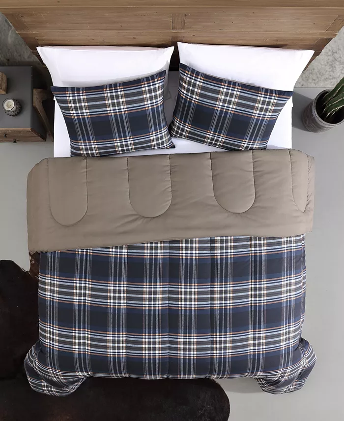 Wrangler City Flats Plaid Reversible Duvet Cover Set， King