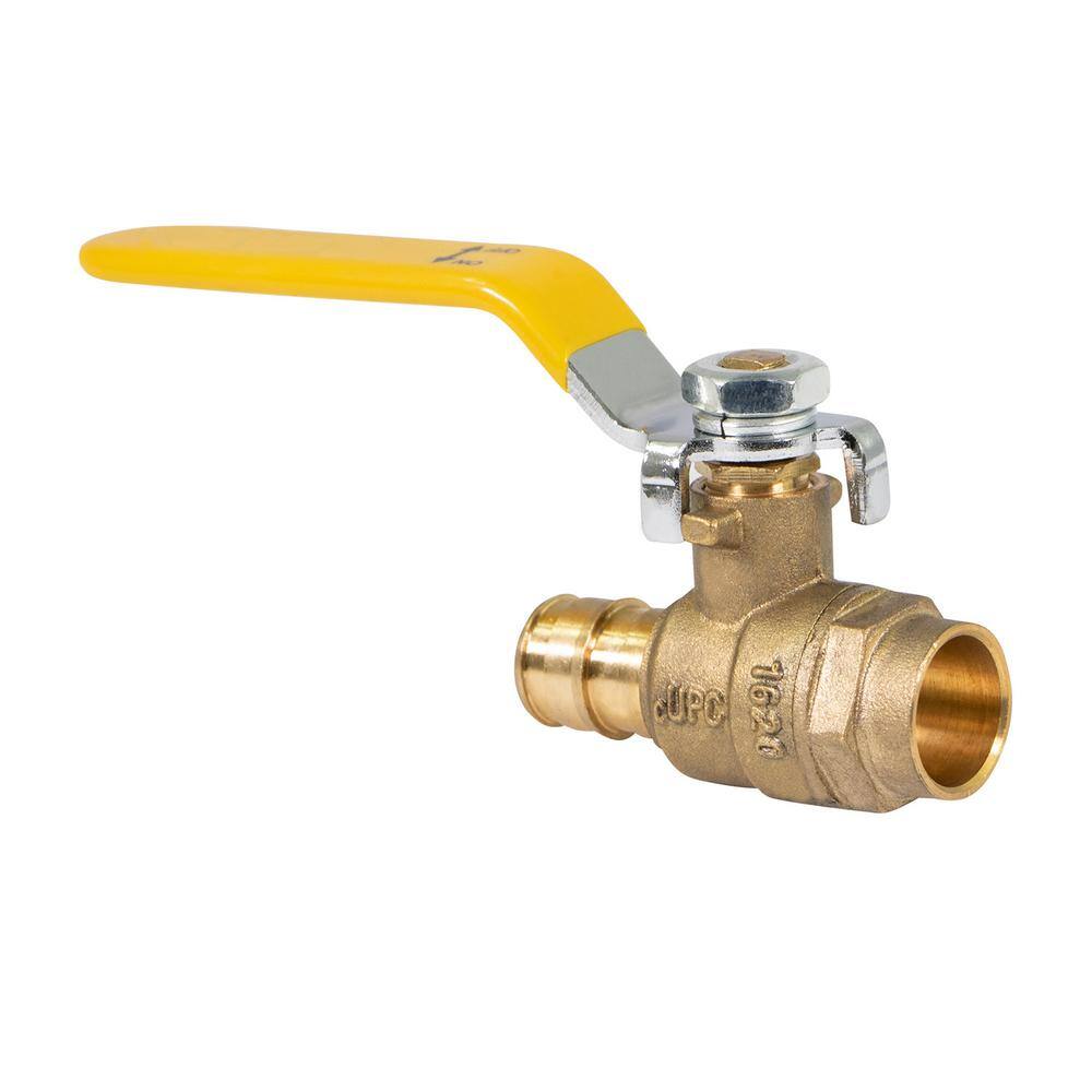 The Plumber's Choice 12 in. SWT x 12 in. Heavy Duty Brass Full Port PEX Ball Valve with PEX Connections (10 Pack) FSBL34-10-NL