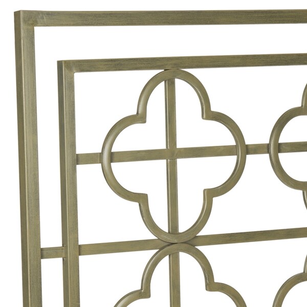 SAFAVIEH Lucina French Silver Metal Quatrefoil Headboard (Queen) - - 10328865