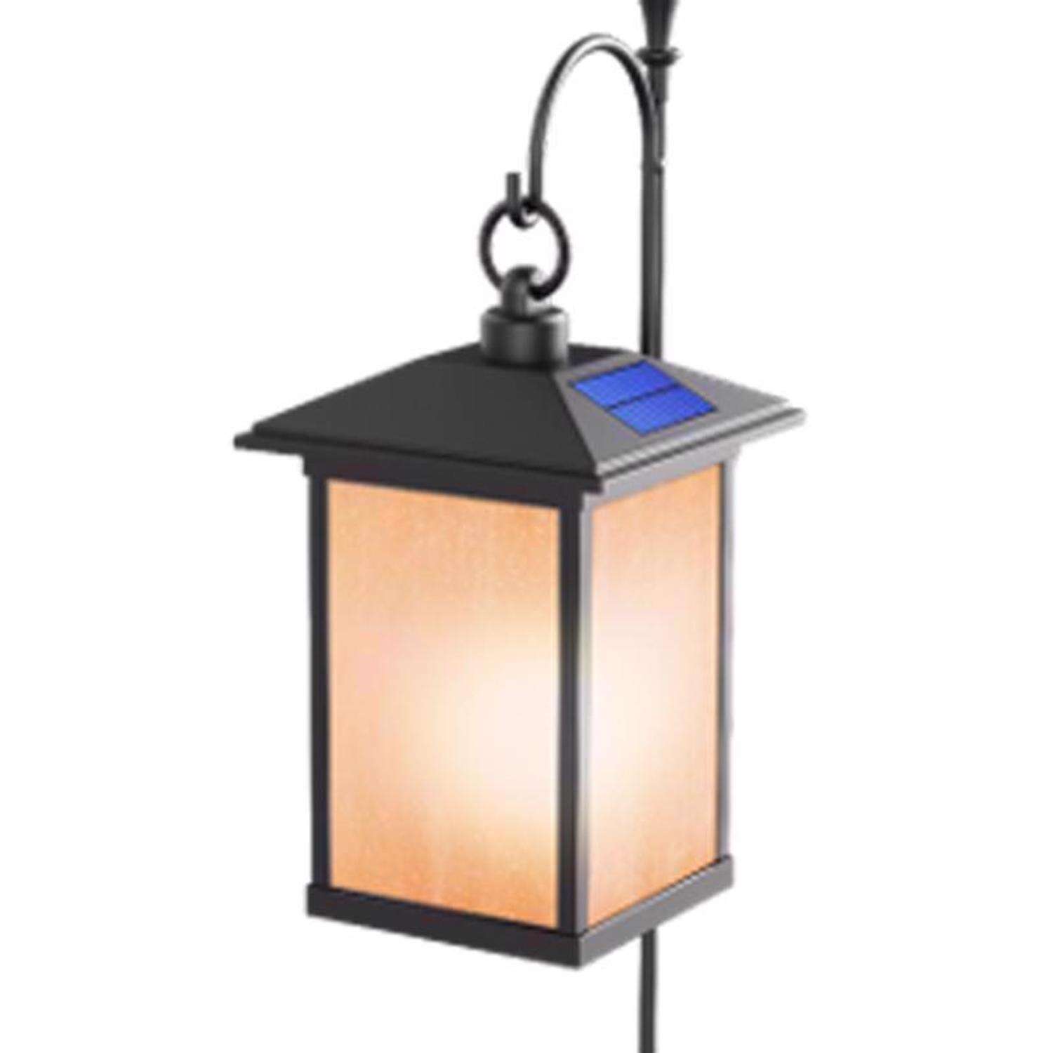 Feit Smart Home 4 in. Solar Power Metal Square Hanging Pathway Light Bronze