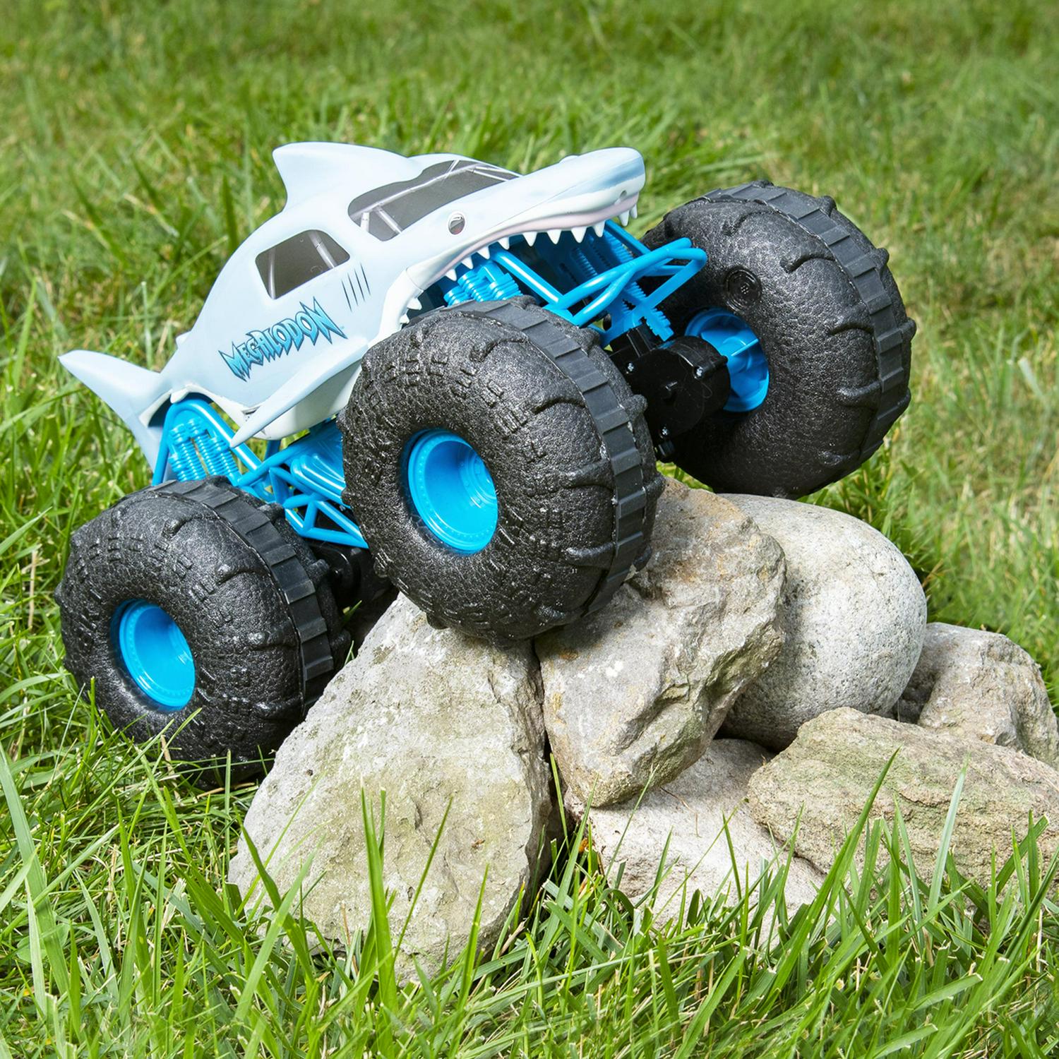 Monster Jam Official Megalodon Storm AllTerrain Remote Control Monster Truck Toy Vehicle 1:15 Scale  Crowdfused