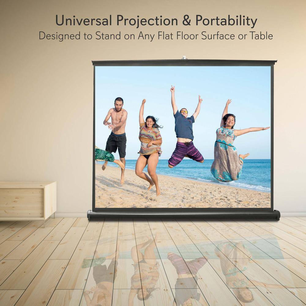 PYLE 50 in. Retractable Pull-out-Style Manual Projector Screen PRJTP53