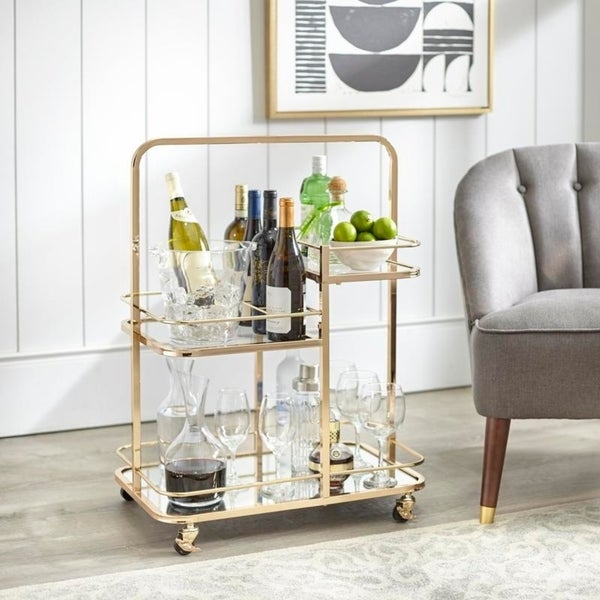 angelo:HOME Bar Cart - Alcott 3-Tier (gold)