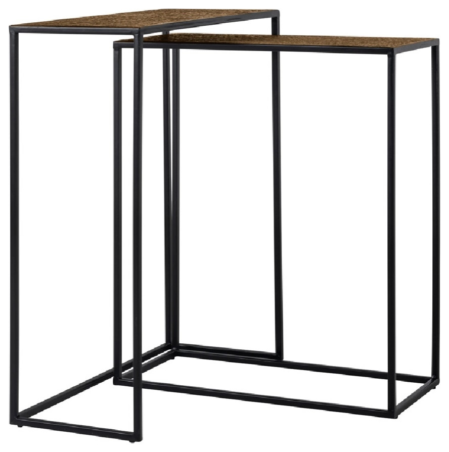 Metal Nesting Console Tables (2)  OROA Bristol   Industrial   Coffee Table Sets   by Oroa   Distinctive Furniture  Houzz