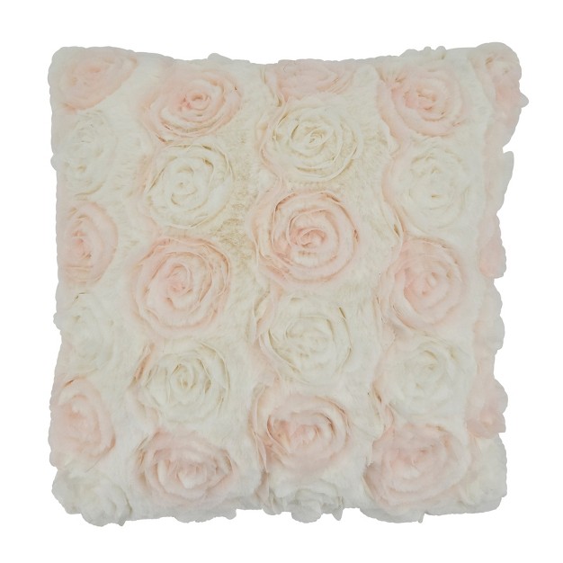 Saro Lifestyle Rose Wedding Cake Decorative Pillow Cover