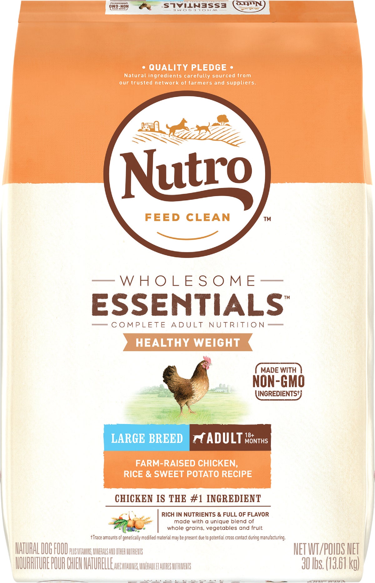 Nutro Wholesome Essentials Healthy Weight Large Breed Dry Dog Food 30 Lb.