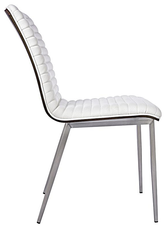 Fernanada Dining Chair White   Midcentury   Dining Chairs   by BisonOffice  Houzz