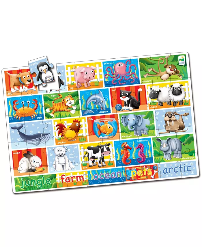 The Learning Journey Animals Jumbo Floor Jigsaw Puzzle- 50 Piece