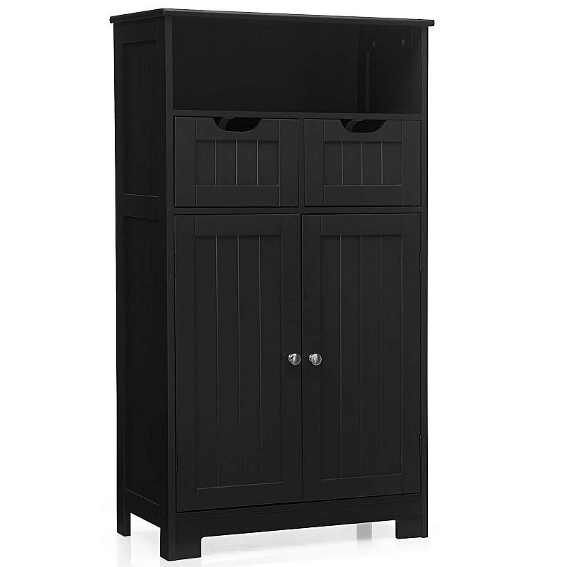 Bathroom Wooden Side Cabinet  with 2 Drawers and 2 Doors