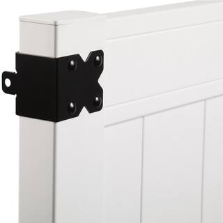 Veranda Pro Series 4 ft. W x 5 ft. H White Vinyl Woodbridge Privacy Fence Gate 144710