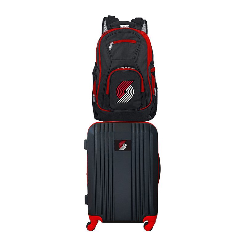 Portland Trail Blazers Wheeled Carry-On Luggage and Backpack Set