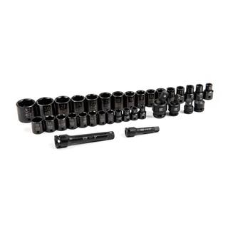 GEARWRENCH 34-Piece Metric 38 in. 12 in. Impact Socket Tray Set 85873