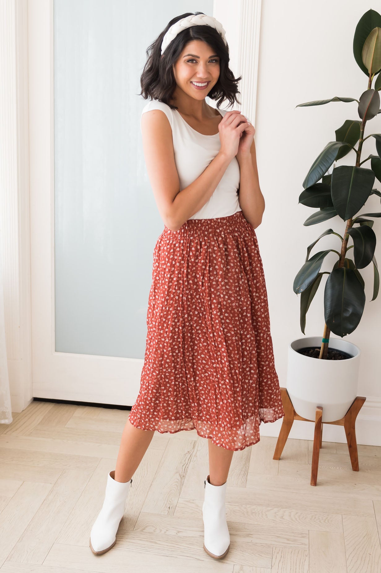 Take Me Away Modest Pocket Skirt