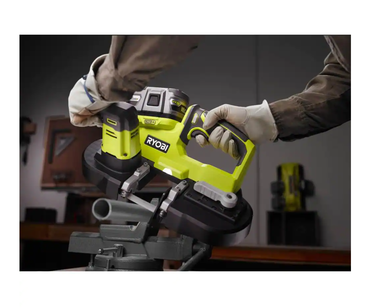 RYOBI P590-PSK005 ONE+ 18V Cordless 2-1/2 in. Compact Band Saw with 2.0 Ah Battery and Charger