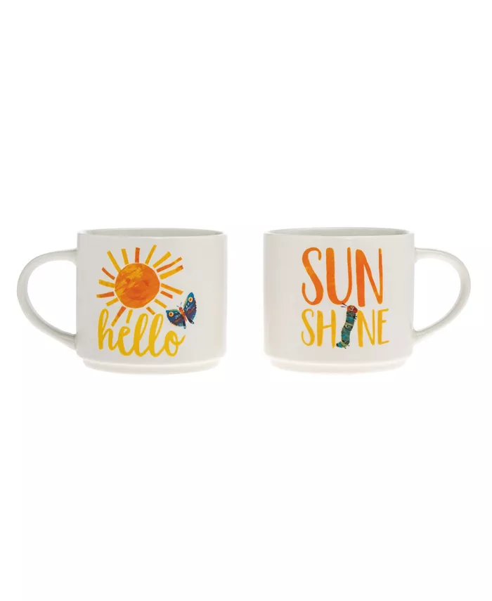 Godinger The World Of Eric Carle The Very Hungry Caterpillar Hello Sunshine Stack Mug Set of 2