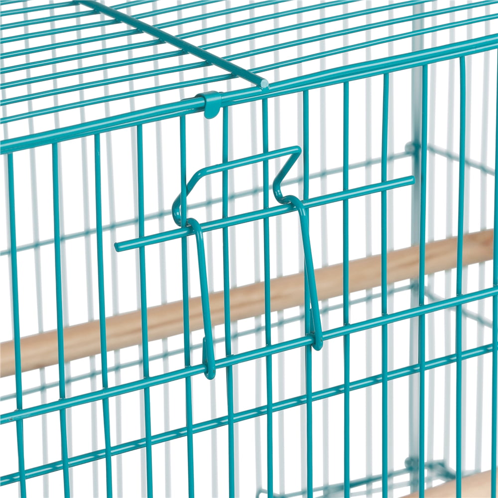 Easyfashion Flight Cage for Birds， Teal Blue