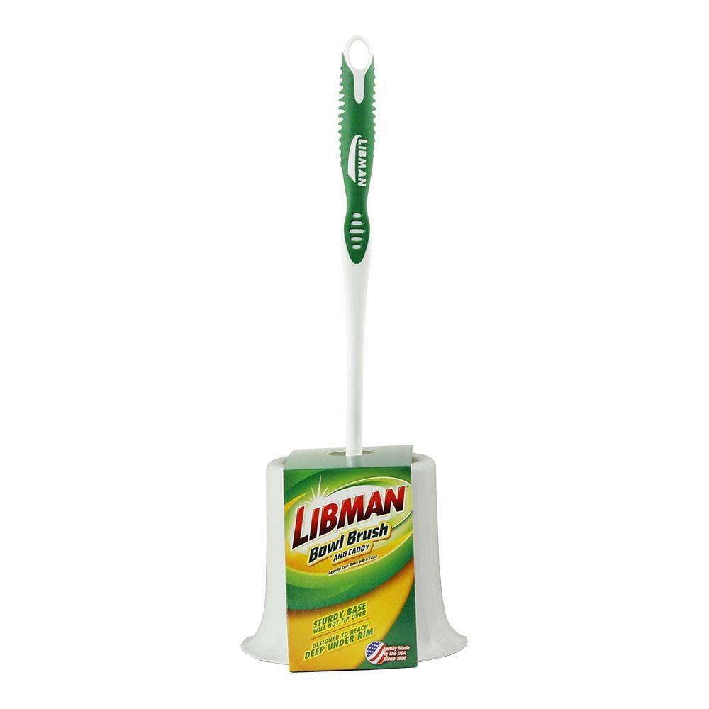 Libman Polypropylene Toilet Bowl Brush and Holder (2-Pack) 1512